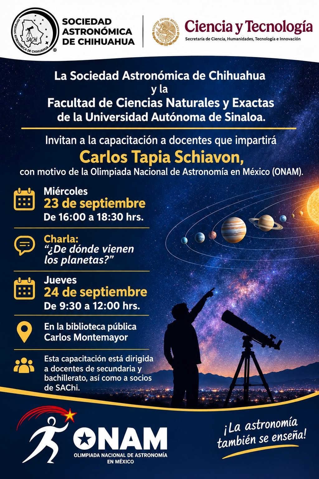 Capacitaci&oacute;n a docentes ONAM &ndash; Chihuahua
